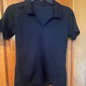 Black collared shirt